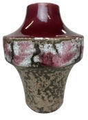 WEST GERMAN POTTERY - 1960S FAT LAVA VASE