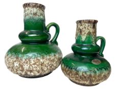 JOPEKO KERAMIK - MODEL 416 & 402 - PAIR OF 60S WEST GERMAN JUGS