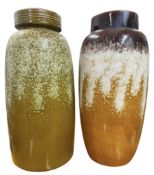 SCHEURICH KERAMIK - MODEL 553/38 - PAIR OF 1960S WEST GERMAN VASE