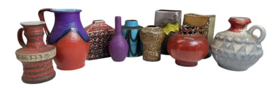 WEST GERMAN POTTERY - 1960S WEST GERMAN VASES