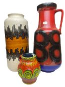 WEST GERMAN POTTERY - 1960S WEST GERMAN VASES