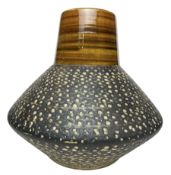 WEST GERMAN POTTERY MAKER - 1960S TEXTURED RED VASE