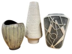 Ü Keramik - A SELECTION THREE OF 1960S WEST GERMAN VASES