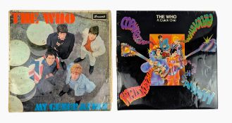 THE WHO - 2 VINYL RECORD ALBUMS - MY GENERATION FIRST PRESSING