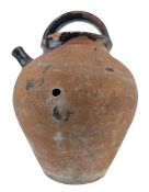 CONTINENTAL SLIP GLAZED TERRACOTTA OLIVE OIL JUG