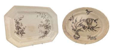 19TH CENTURY VICTORIAN DAVENPORT PLATTER & A K & CO PLATE