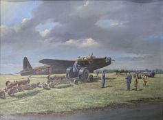 HAROLD STEWARD - OIL ON CANVAS RAF PAINTING
