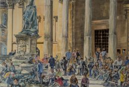 MAUREEN GLYNN - WATERCOLOUR PAINTING SCENE