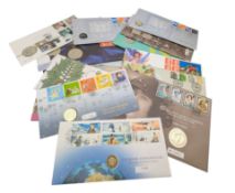 COLLECTION OF NUMISMATIC COMMEMORATIVE COINS FIRST DAY COVERS