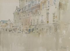 JOHN FREDERICK PALMER - ARGYLE STREET, BATH - 1988 WATERCOLOUR ON PAPER PAINTING