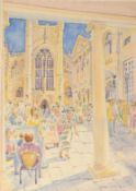 MAUREEN GLYNN - WATERCOLOUR PAINTING OF BATH CATHEDRAL