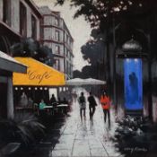 TONY ROME (SCOTTISH) - UNTITLED CAFE IN PARIS - PASTEL ON PAPER