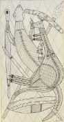RAMUNDI (AUSTRALIAN-BORN) - UNTITLED PEN AND INK ON PAPER