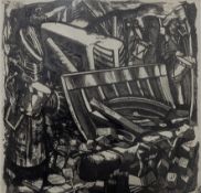 MICHAEL SANDLE (B. 1936) - UNTITLED 1985 LITHOGRAPH ON PAPER