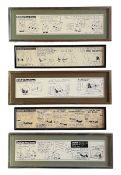 FRANK DICKENS (1931-2016) - BRISTOW - FIVE ORIGINAL CARTOON STRIPS