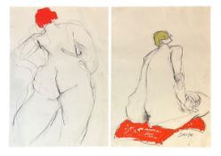 VALERIE DAVIDE (1938-2017) - TWO UNTITLED OIL PASTELS ON PAPER