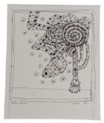 ALAN DAVIE (1920-2014) - UNTITLED PEN SKETCH PAINTING