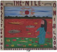 NILO LANZAS 'NL' - BLOOD ON THE NILE, CIRCA 2000 - OIL ON PANEL