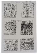 ALAN DAVIE (1920-2014) - UNTITLED INK PEN ON PAPER PAINTING