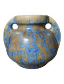 PIERREFONDS, FRANCE - TWIN-HANDLED MOTTLED CRYSTALLINE GLAZE VASE