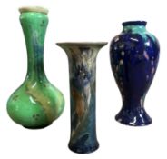 ZUID-HOLLAND GOUDA POTTERY - THREE EARLY 20TH CENTURY GLAZED VASES