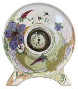 ZUID-HOLLAND GOUDA POTTERY - ART NOUVEAU CERAMIC MANTEL CLOCK