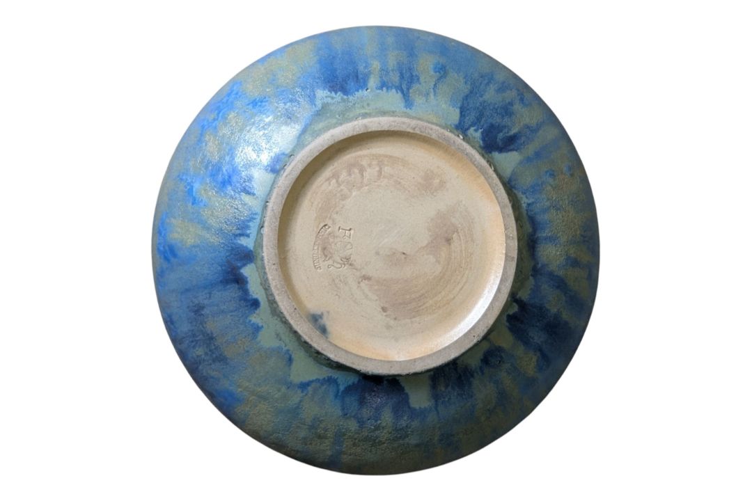 PIERREFONDS, FRANCE - EARLY 20TH CENTURY MOTTLED CRYSTALLINE GLAZED BOWL - Image 4 of 5
