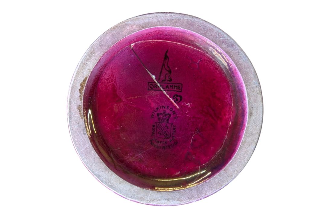 A. J. WILKINSON ORIFLAMME DESIGNED BY JOHN BUTLER - TWO PURPLE LUSTRE FINISH VASES - Image 5 of 5