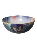 A. J. WILKINSON ORIFLAMME DESIGNED BY JOHN BUTLER - NAVY & GREEN LUSTRE GLAZED BOWL