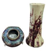 PIERRE-ADRIEN DALPAYRAT - TWO EARLY 20TH CENTURY CIRCA 1900 GLAZED STONEWARE INKWELL