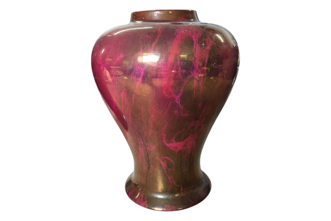 A. J. WILKINSON ORIFLAMME DESIGNED BY JOHN BUTLER - TWO PURPLE LUSTRE FINISH VASES - Image 2 of 5