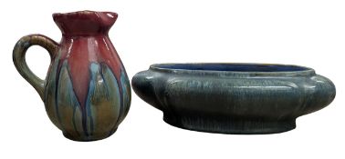 PIERREFONDS, FRANCE - TWO EARLY 20TH CENTURY CRYSTALLINE GLAZE POTTERY VASES