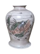 ANDREW HULL X COBRIDGE STONEWARE POTTERY - 2001 HOMAGE TO MARTIN BROTHERS GROTEQUE VASE