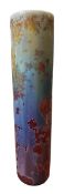 ENGLISH CONTEMPORARY STUDIO ART POTTERY - CRYSTALLINE LUSTRE GLAZE SIGNED SLEEVE VASE