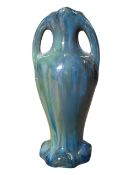 ALPHONSE CYTERE X RAMBERVILLERS - C. 1900 LUSTRE WARE TWIN HANDLED POTTERY VASE