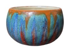 CLARICE CLIFF BIZARRE - DELECIA POLYCHROME CERAMIC BULBOUS VASE BOWL