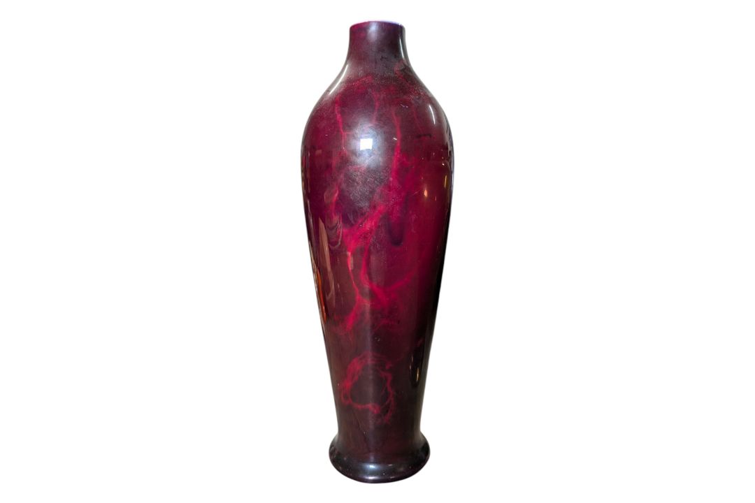 A. J. WILKINSON ORIFLAMME DESIGNED BY JOHN BUTLER - TWO PURPLE LUSTRE FINISH VASES - Image 3 of 5