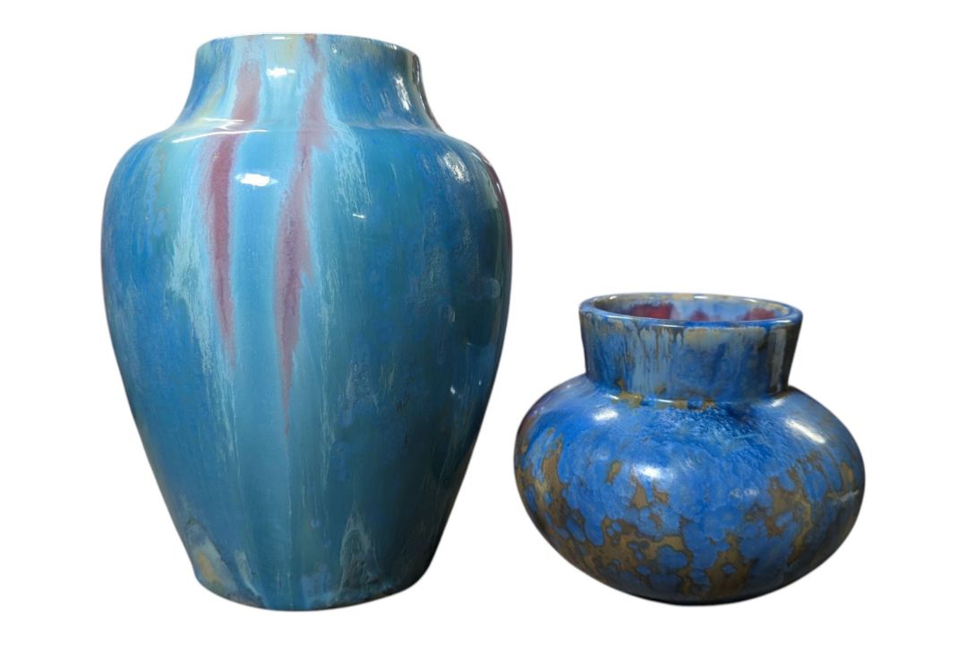 PIERREFONDS, FRANCE - TWO MOTTLED CRYSTALLINE GLAZE VASES - Image 1 of 6