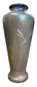 MANNER OF CLEMENT MASSIER - FRENCH LUSTRE POTTERY DRAGONFLY VASE