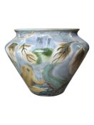 COBRIDGE STONEWARE POTTERY - 2000 TRIAL FROG & CASTLE VASE