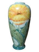 LISE MOORCROFT X MOORLAND CERAMICS - YELLOW POPPY PATTERN LUSTRE VASE