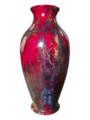 ROYAL DOULTON FLAMBE - NOKE - BALUSTER SHAPED CERAMIC VASE