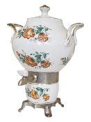 VINTAGE 20TH CENTURY RUSSIAN CERAMIC ELECTRIC SAMOVAR