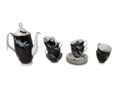 ROYAL ALBERT - 20TH CENTURY NIGHT & DAY PATTERN COFFEE SERVICE