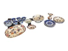 COLLECTION OF EARLY 19TH CENTURY VICTORIAN IRONSTONE CHINA DINNERWARE