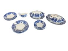 ALBANY - COLLECTION OF BLUE & WHITE VINTAGE 20TH CENTURY DINNER SERVICE