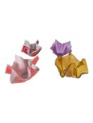 CHANCE BROTHERS GLASS - FOUR LARGE MID CENTURY ART GLASS BOWLS