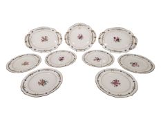 COALPORT - COLLECTION OF EARLY 20TH CENTURY PORCELAIN PLATES AND SERVING DISHES