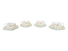 MINTON - HADDON HALL - VINTAGE FINE BONE CHINA PART TEA SERVICE