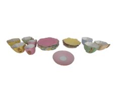 EARLY SHELLEY CHARLES WILEMAN FOLEY CUPS & SAUCERS - LATE 19TH CENTURY